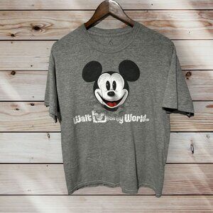 Walt Disney World T-Shirt Gray Size Large